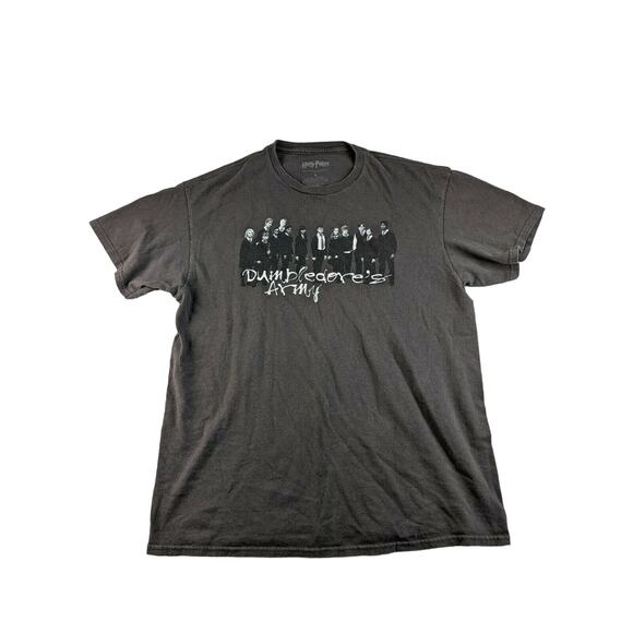Harry Potter Dumbledore's Army T Shirt Size L Gray Graphic Hermione Luna Neville - Picture 1 of 8